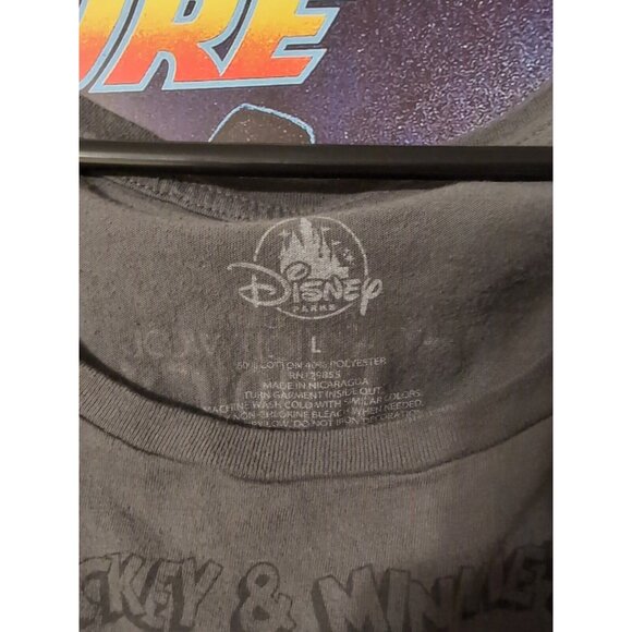 Disney Parks Mickey & Minnie’s Runaway Railway Grey T-shirt Women’s Size L - Picture 3 of 7